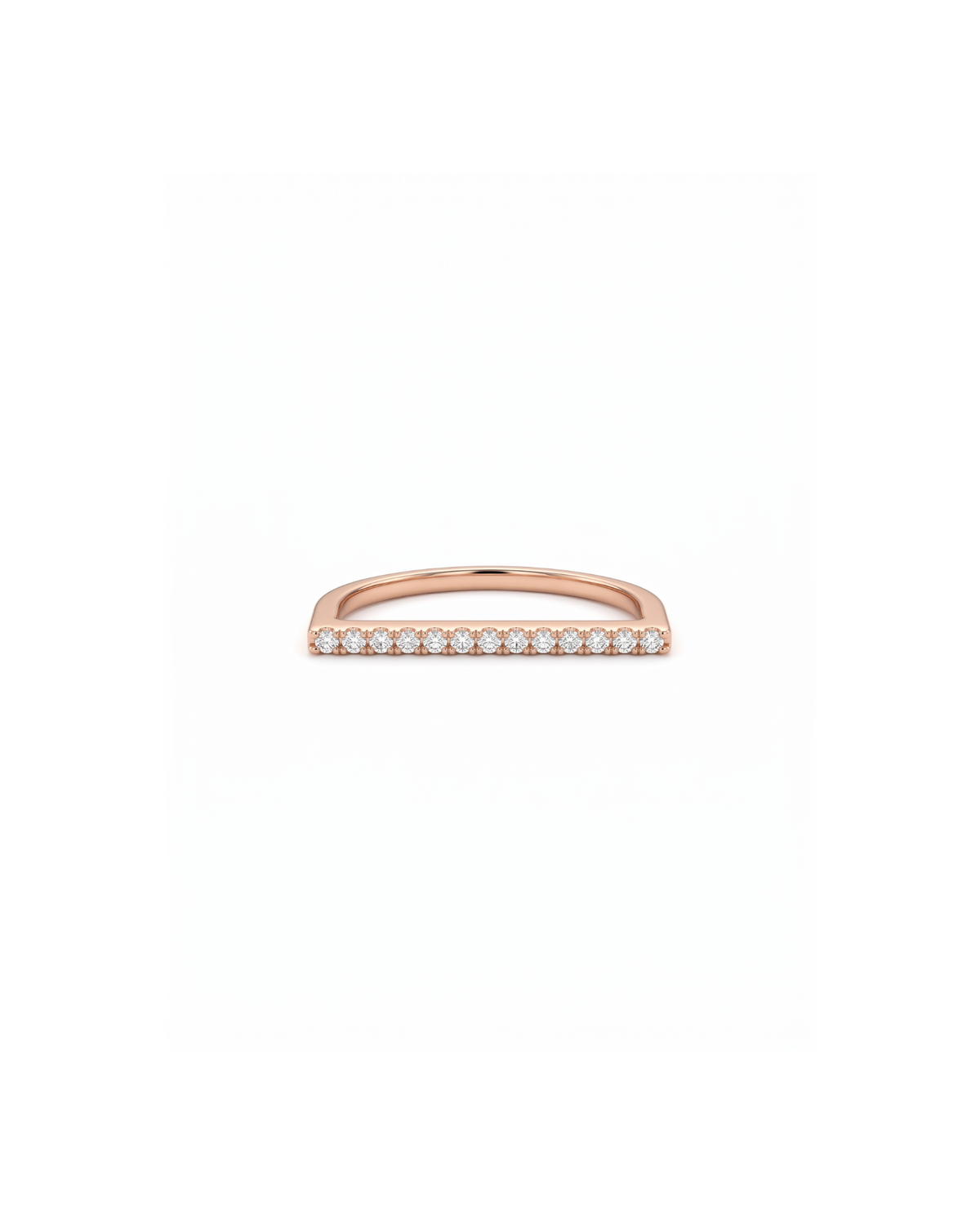 0.1ct Diamond Bar Stacking Ring — front view