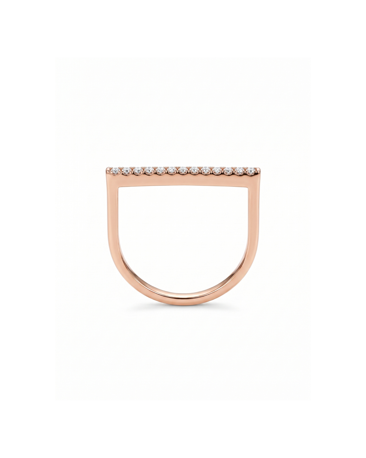 0.1ct Diamond Bar Stacking Ring — side view