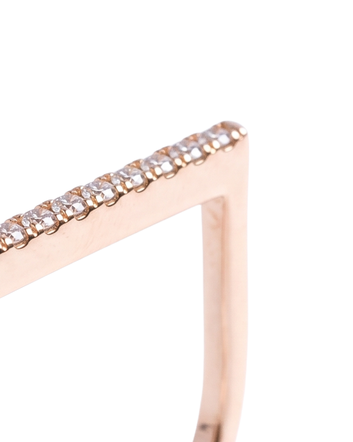 0.1ct Diamond Bar Stacking Ring — detail view