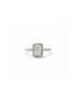 1ct Radiant-Cut Diamond Halo Engagement Ring — front view
