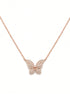 0.2ct Diamond Butterfly Pendant Necklace — front view